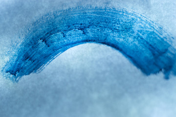 A smear of blue paint