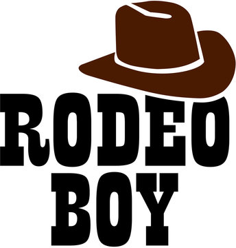 Rodeo boy with cowboy hat