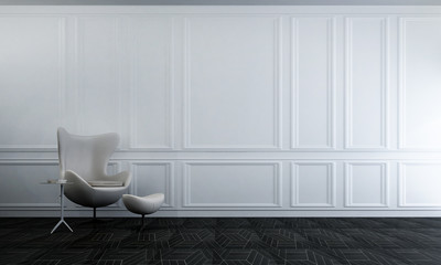 The modern classic interior of Daybed in the white room