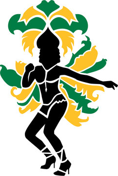 recommend clip art: Samba carnival girl