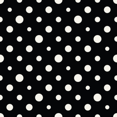Abstract geometry black and white deco art halftone polka pattern