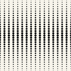 Abstract geometric black and white deco art halftone circle pattern