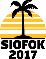 Siofok 2017 palm with sun