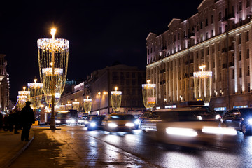 Fototapeta premium New year and Christmas in Moscow