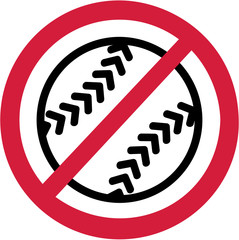 Softball ban - softball forbidden