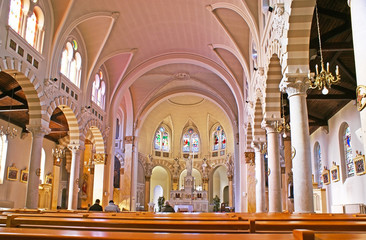 In Church of Sacred Heart, Menton, France