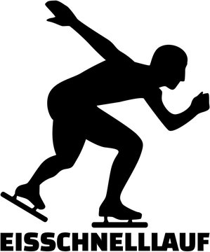 Speed skating with german word