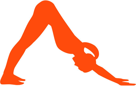 Yoga sun salutation - Position parvatasana