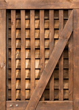 Close up of old wooden barn door