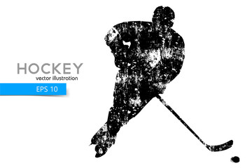 Fototapeta premium silhouette of a hockey player.
