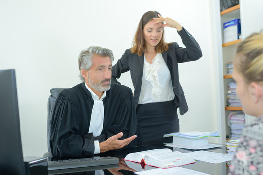 judge and client