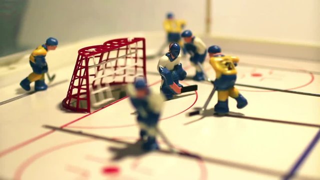 hockey table game Goal macro shot