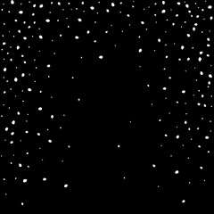 Abstract creative christmas falling snow isolated on background. Vector illustration clipart art for Xmas holiday decoration. Concept idea design element. Realistic snowflake. Winter frost effect