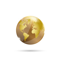 Gold glossy earth illustration