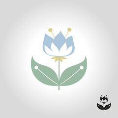 flower logo, icon and symbol vector illustration