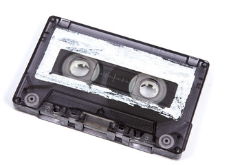 Obraz premium kaseta magnetofonowa na białym tle na białym tle