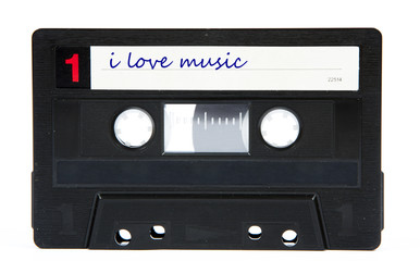 cassette tape isolated on a white background