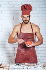 Muscular cook beats dough