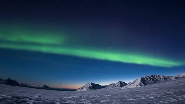 Aurora borealis from Arctic - Spitsbergen.