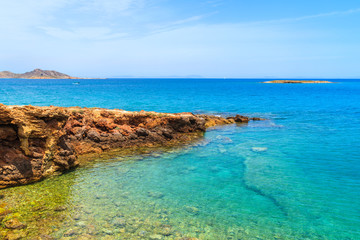Obraz premium A view of beautiful sea on coast of Paros island, Greece