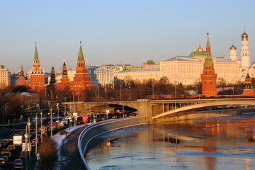 Obraz premium Kreml moskiewski. Światowego Dziedzictwa UNESCO. Kolorowe zdjęcie.