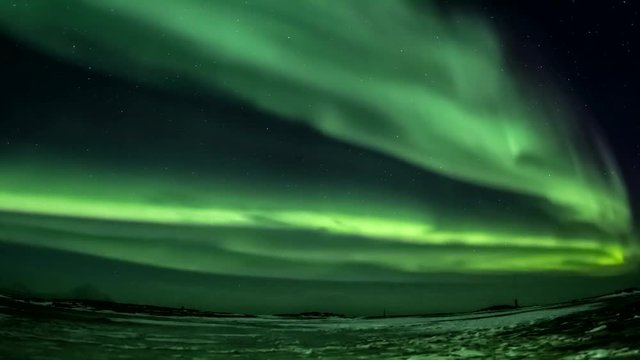 Aurora Borealis over Arctic - Spitsbergen.