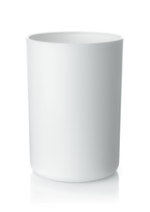 Blank white plastic cup