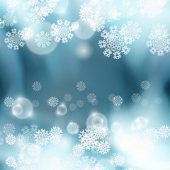 Winter background with snowflakes