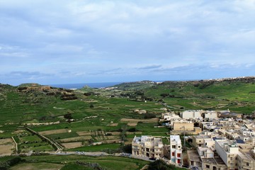 Town View Landscape of Citadel Malta Gozo