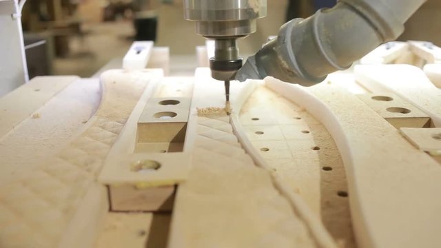 milling machines with numerical control software, wood, decorative details