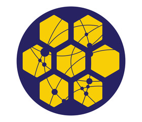 Honeycomp with Technology Icon Concept