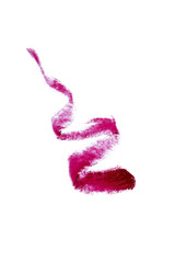 Red color lipgloss brush stroke on background