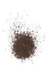 Brown color eyeshadow make up powder on background