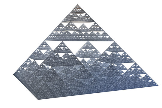 the sierpinski tetrahedron, fractal iterated shape