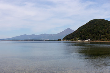 猪苗代湖と磐梯山