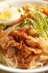 bibim guksu: Korean cold noodle salad