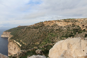 Dingli Cliffs of Malta Landscape Countryside by the Sea