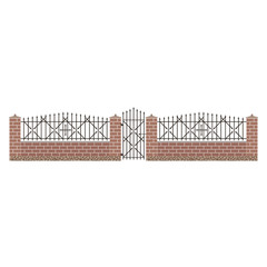 Fence isolated vector.