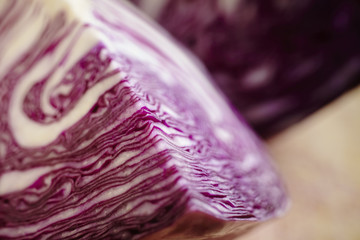 Fototapeta premium a wedge of sliced red cabbage