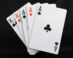 Poker hand full house aces on kings
