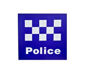 Sign for police Queensland Australia