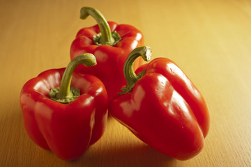 whole red bell peppers