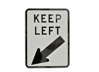 Advisory Sign for keep left