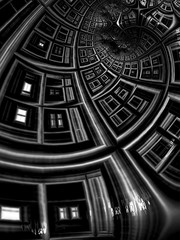 Abstract fractal tunnel - digitally generated image