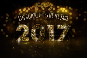 Ein glückliches neues Jahr 2017 - obrazy, fototapety, plakaty