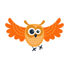 Cartoon owl vector isolated