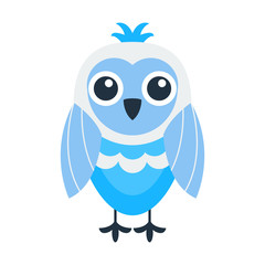 Cartoon owl vector isolated
