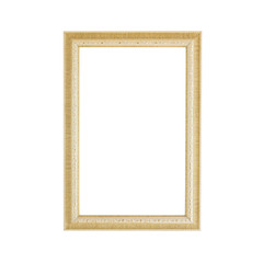 Classic wooden frame isolated on white