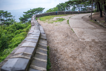Fototapeta na wymiar stone rampart in korea2