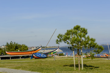 Obraz na płótnie Canvas Barcos de Pesca Típicos da região de Aveiro em Portugal
